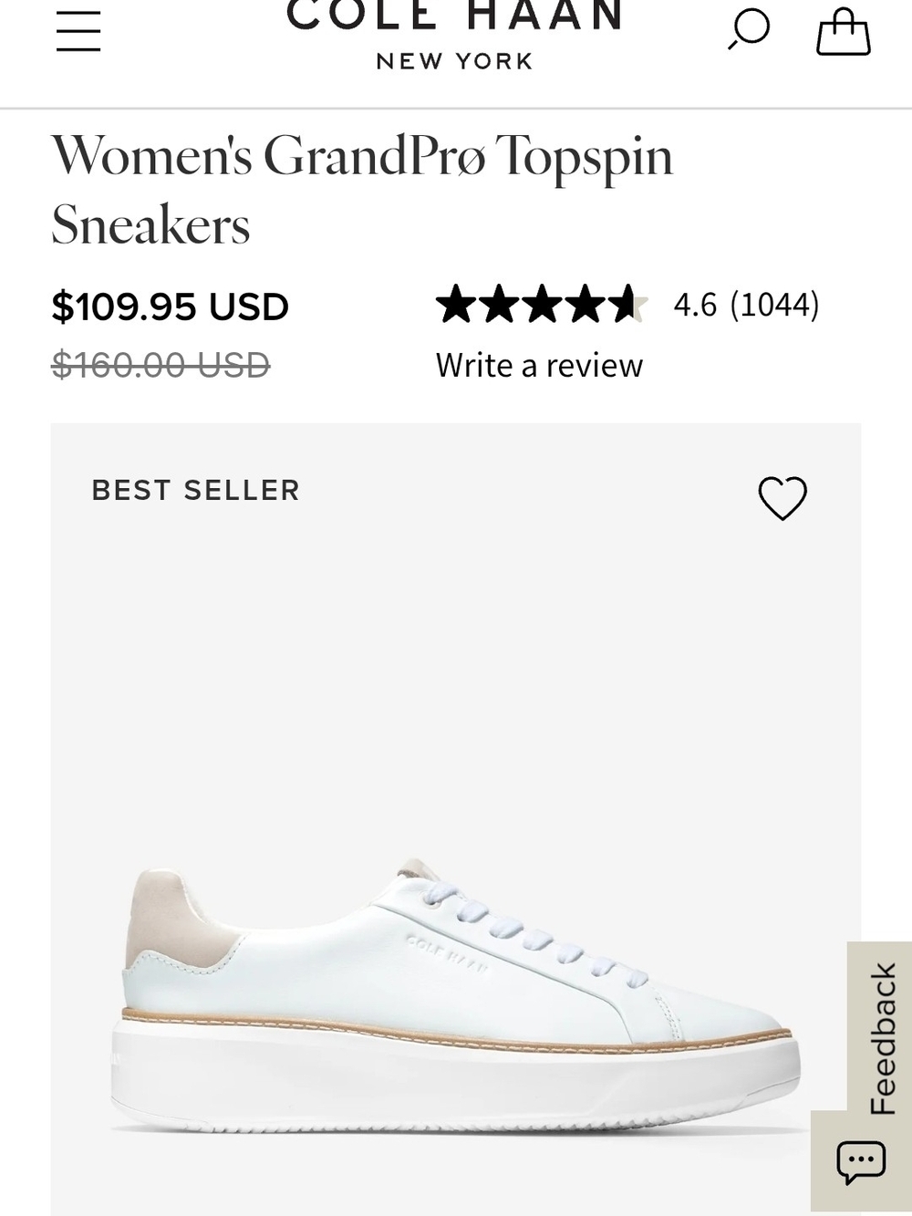 Cole Haan GrandPro Topspin Sneakers LIKE NEW!